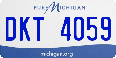 MI license plate DKT4059