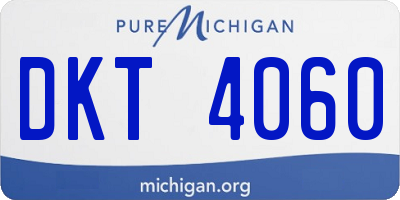MI license plate DKT4060