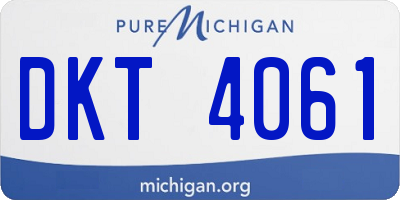 MI license plate DKT4061