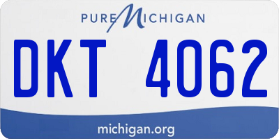 MI license plate DKT4062
