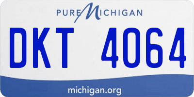 MI license plate DKT4064