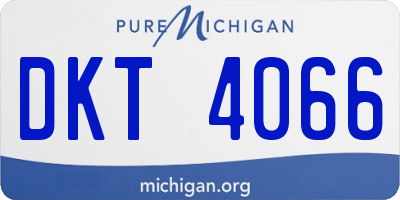 MI license plate DKT4066