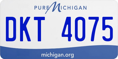 MI license plate DKT4075