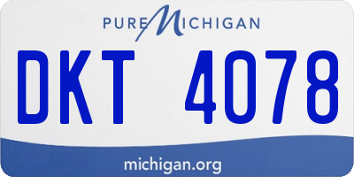 MI license plate DKT4078
