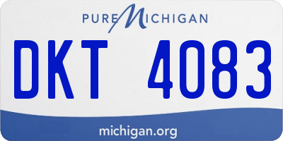MI license plate DKT4083