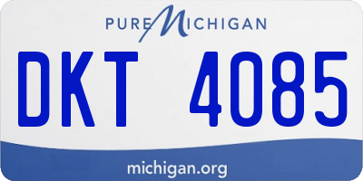 MI license plate DKT4085