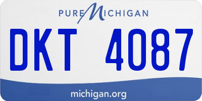MI license plate DKT4087