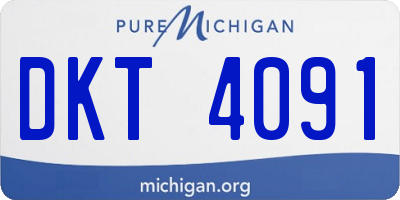 MI license plate DKT4091