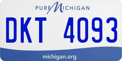 MI license plate DKT4093