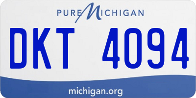 MI license plate DKT4094