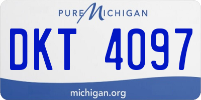 MI license plate DKT4097