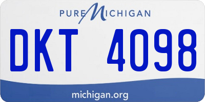 MI license plate DKT4098