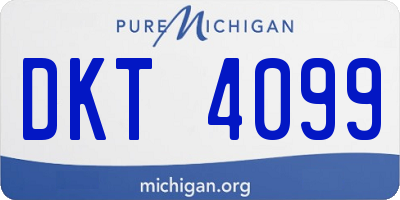 MI license plate DKT4099