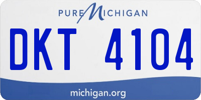 MI license plate DKT4104