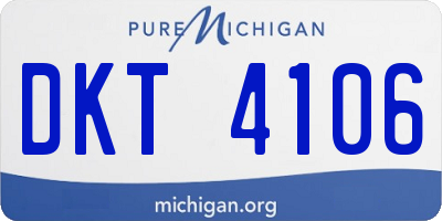 MI license plate DKT4106