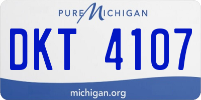 MI license plate DKT4107