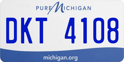 MI license plate DKT4108