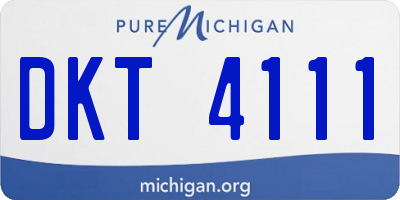 MI license plate DKT4111