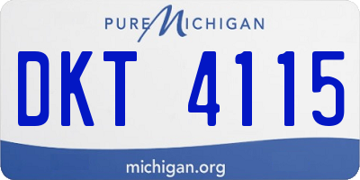 MI license plate DKT4115