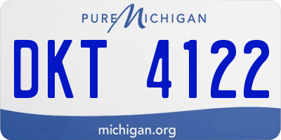 MI license plate DKT4122