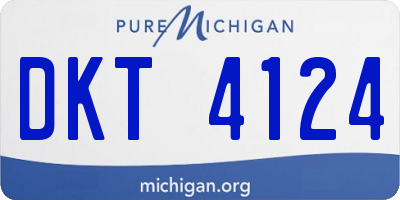 MI license plate DKT4124
