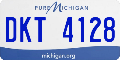 MI license plate DKT4128