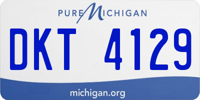 MI license plate DKT4129