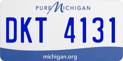 MI license plate DKT4131