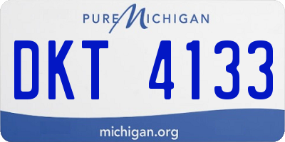 MI license plate DKT4133