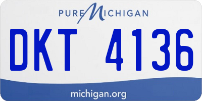 MI license plate DKT4136