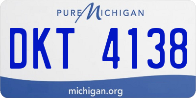 MI license plate DKT4138