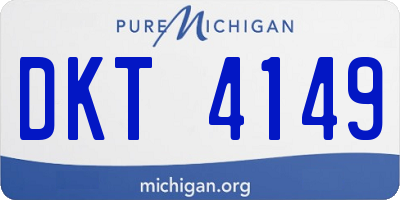 MI license plate DKT4149