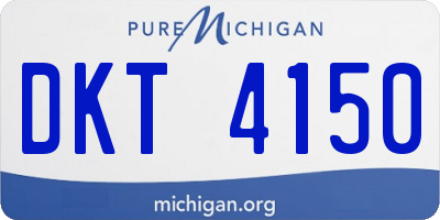 MI license plate DKT4150