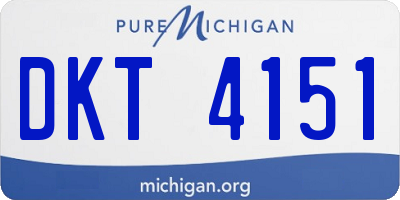 MI license plate DKT4151