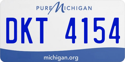 MI license plate DKT4154