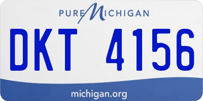 MI license plate DKT4156