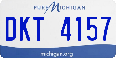 MI license plate DKT4157