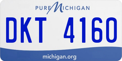 MI license plate DKT4160