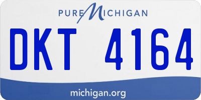 MI license plate DKT4164