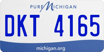 MI license plate DKT4165