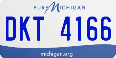 MI license plate DKT4166