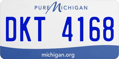 MI license plate DKT4168