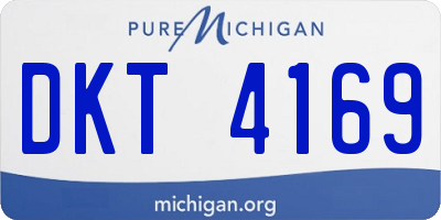 MI license plate DKT4169