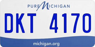 MI license plate DKT4170