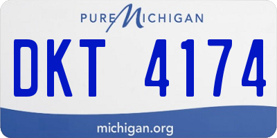 MI license plate DKT4174