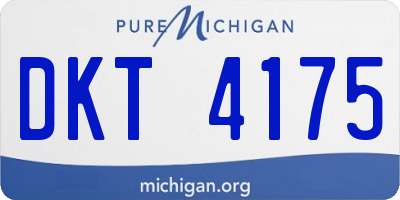 MI license plate DKT4175