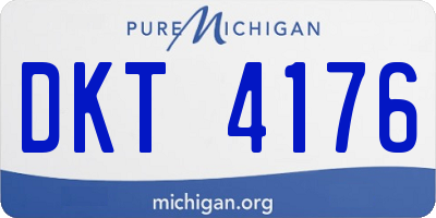 MI license plate DKT4176