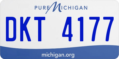 MI license plate DKT4177