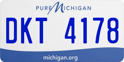 MI license plate DKT4178