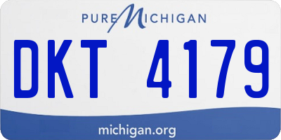 MI license plate DKT4179